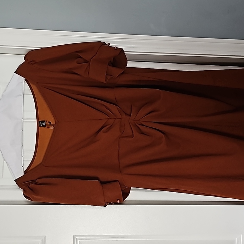 Brown short sleeve dress